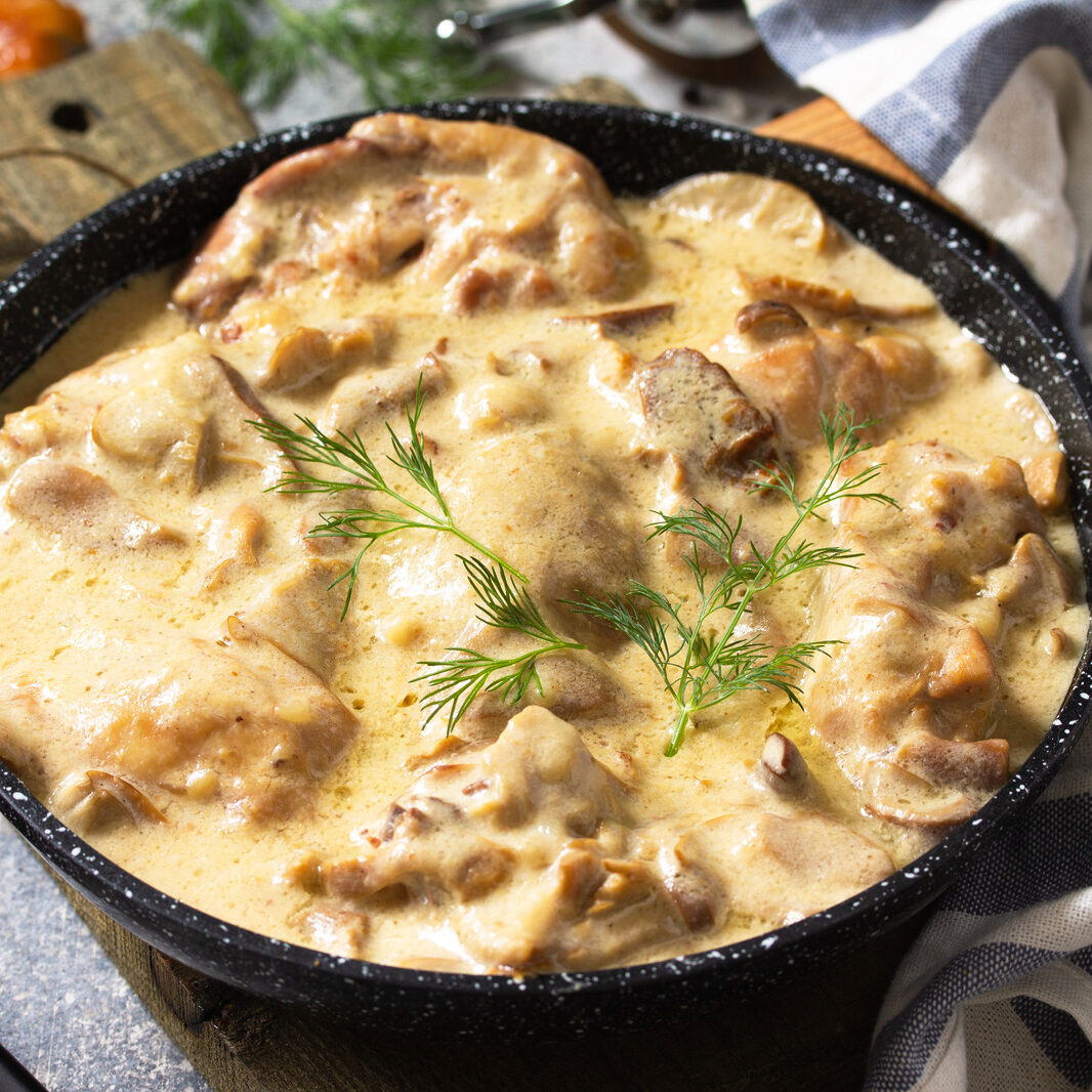 Cuisse de poulet à la normande  